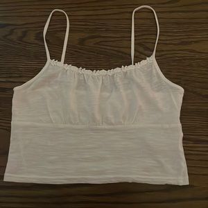 White xs pacsun cami cropped top